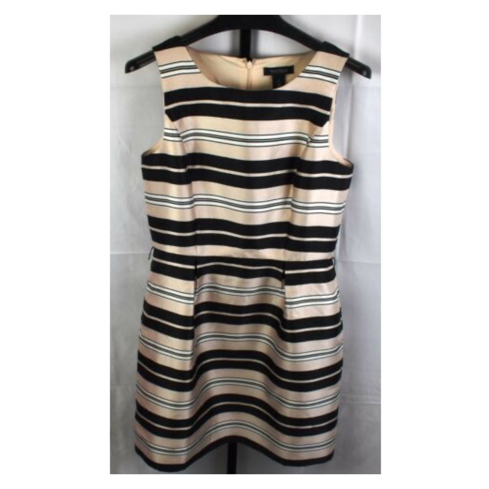 SLEEVELESS STRIPE FIT AND FLARE DRESS - Picture 2 of 6